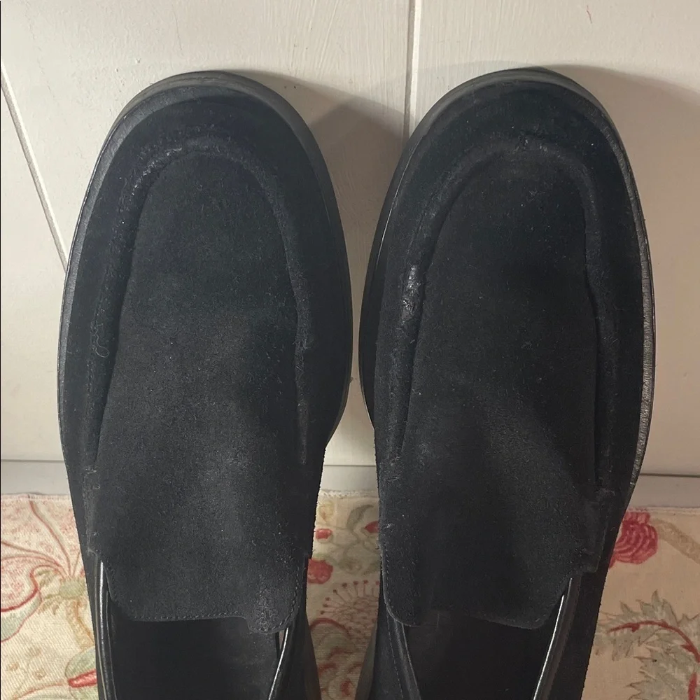 Gucci Men's Classic Black Suede Leather Clog Style Loafers